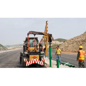 Khung gầm đường bộ Đường cao tốc Guardrail Pile Driver